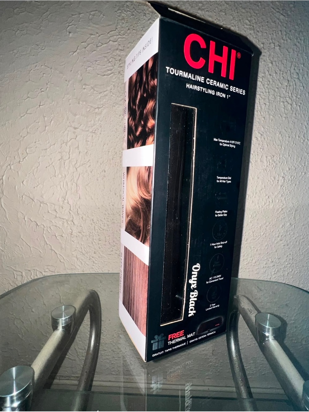 CHI Tourmaline Ceramic 1" Hairstyling Iron — Onyx Black